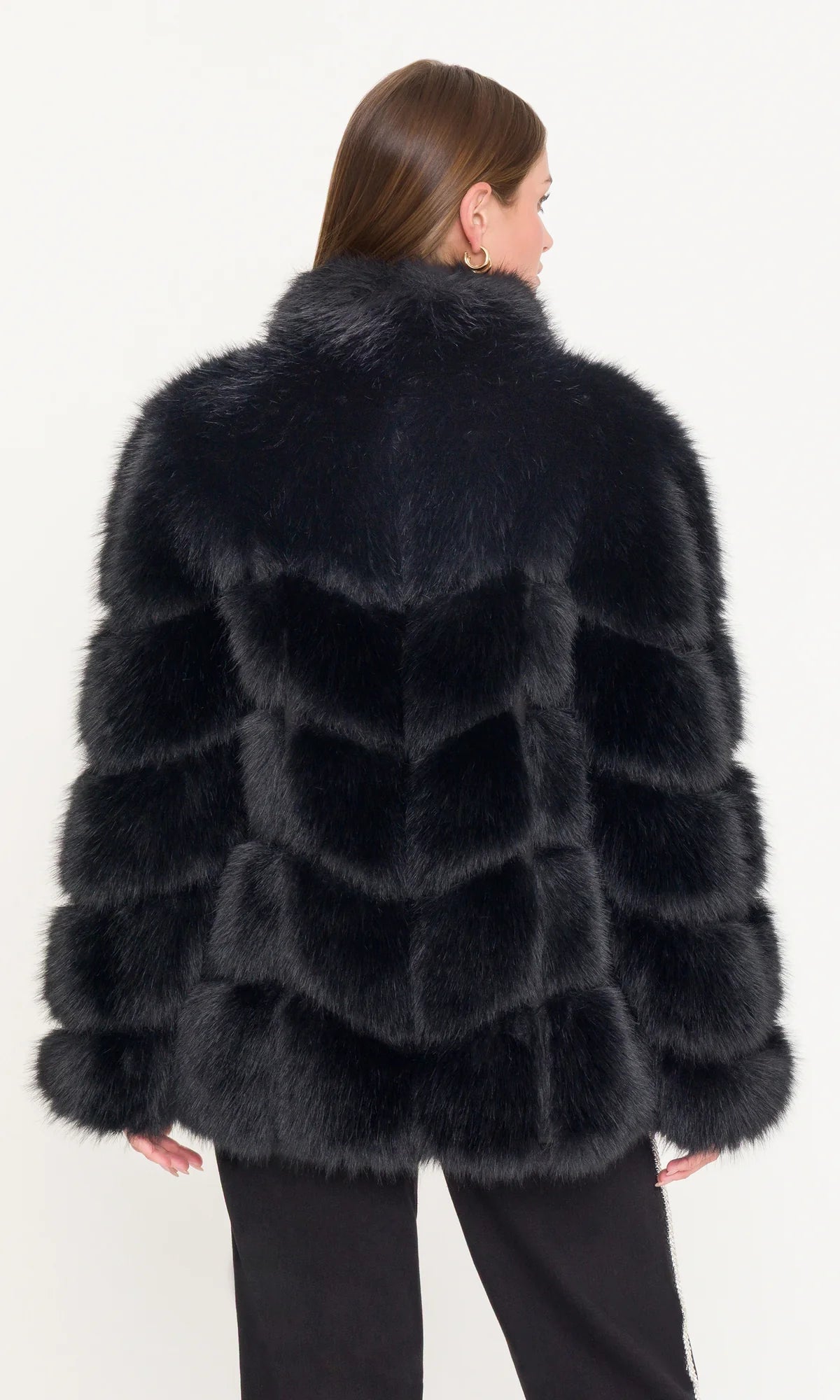 Louisa Faux Fur Jacket Black