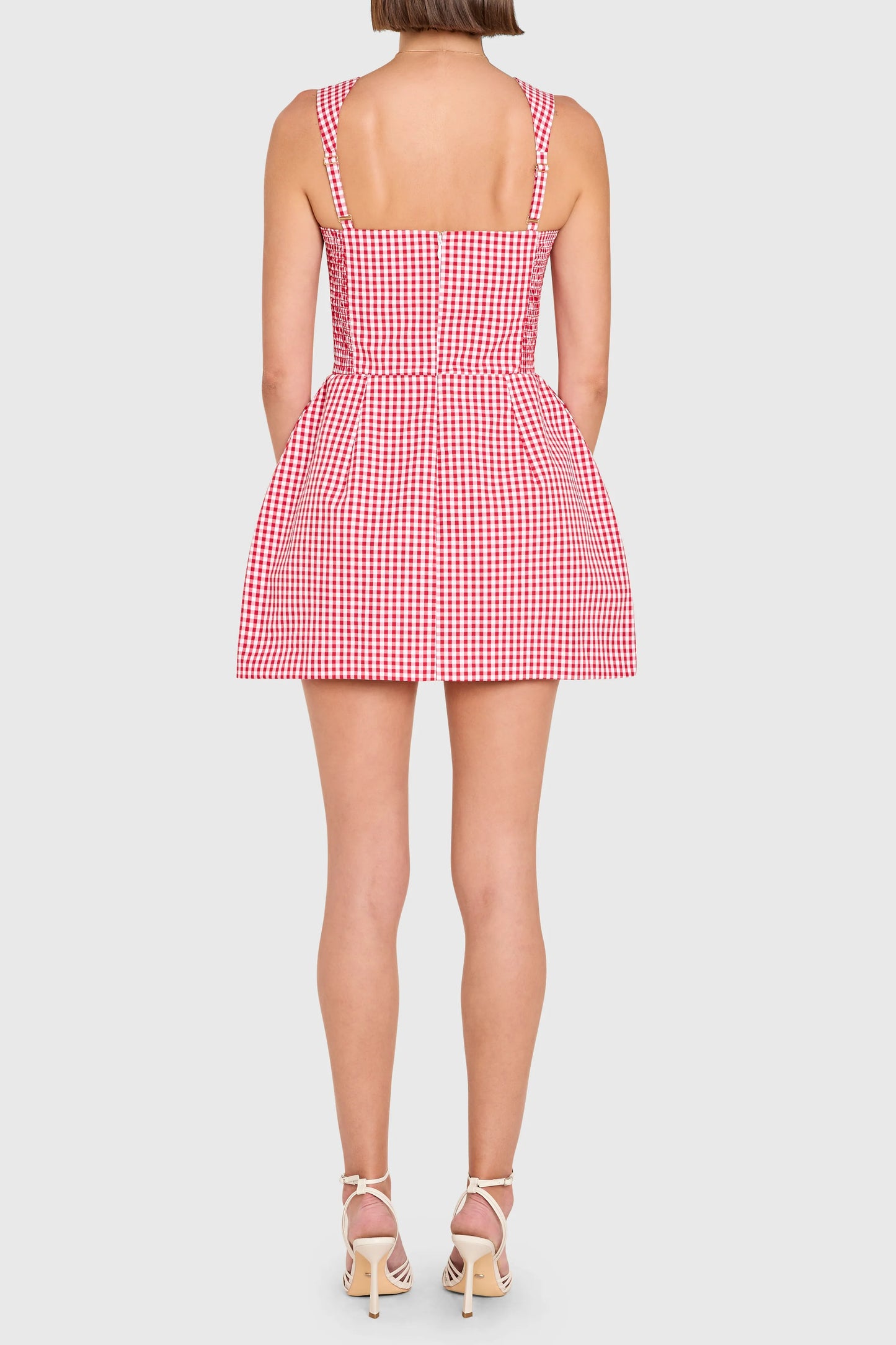 Bethany Skort Romper Red Gingham