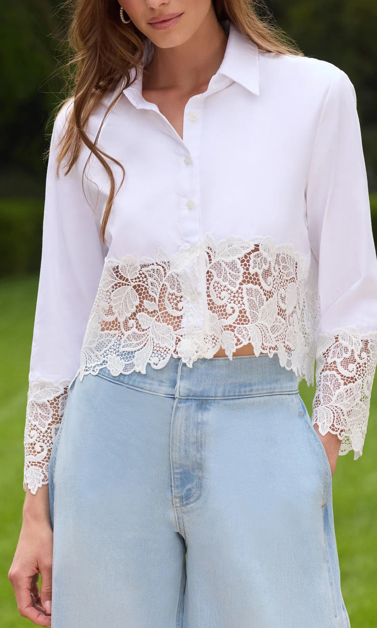 Issa Lace Combo Shirt