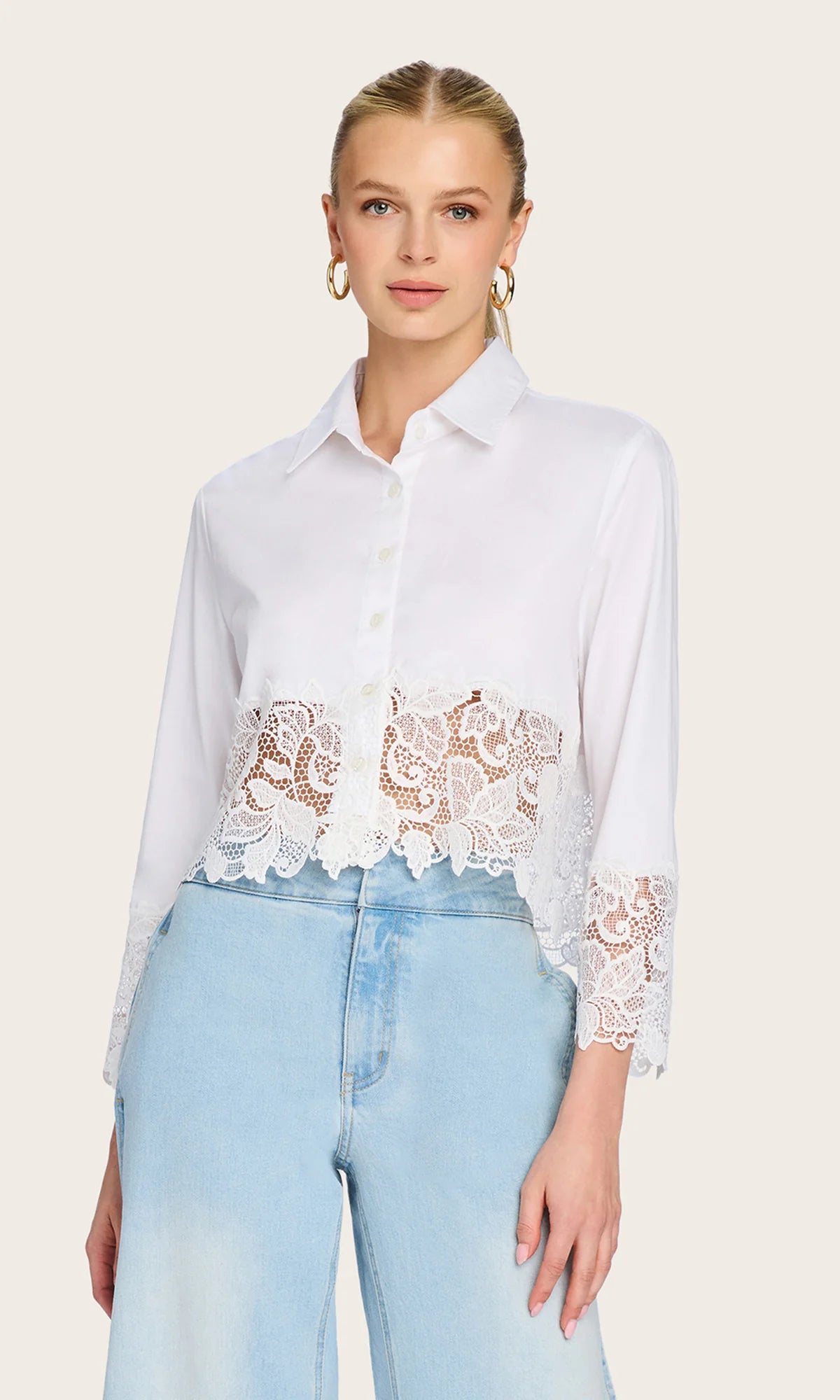Issa Lace Combo Shirt