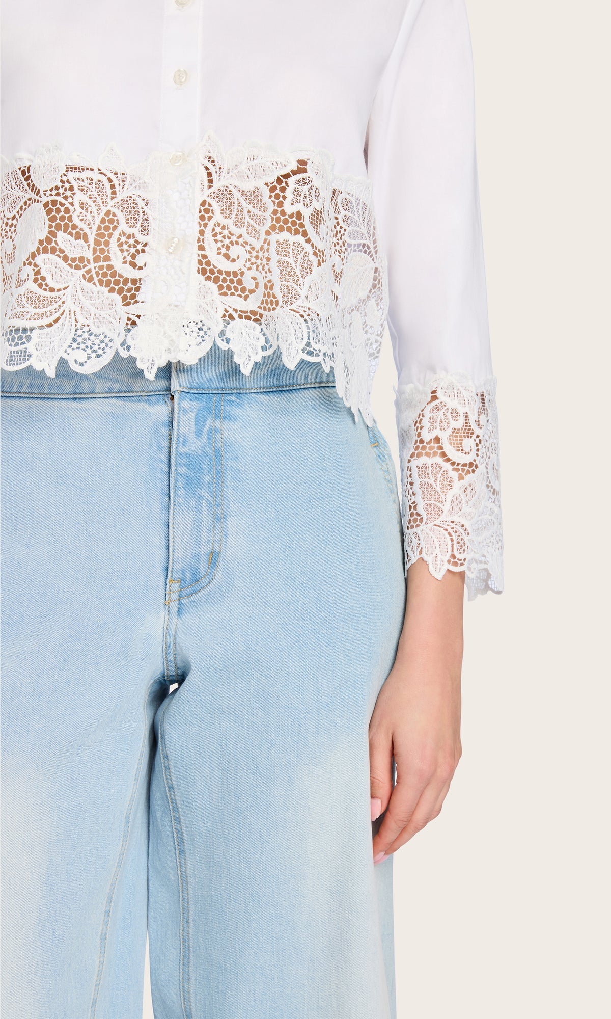 Issa Lace Combo Shirt