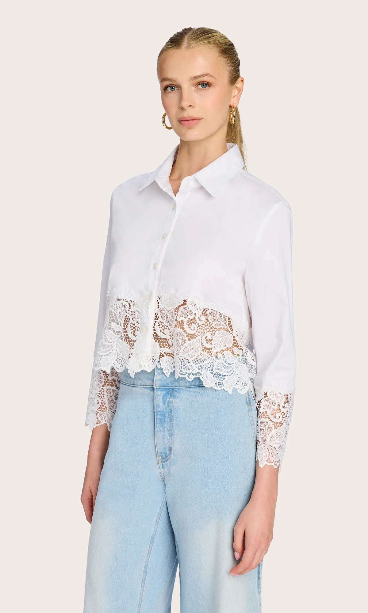 Issa Lace Combo Shirt