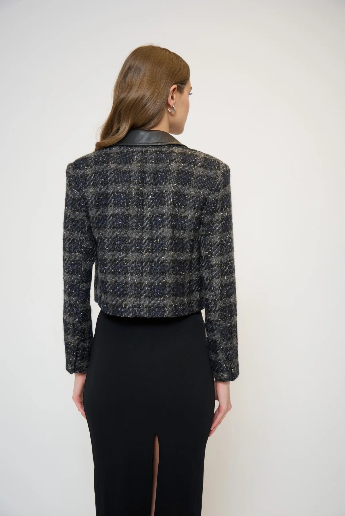 Collette Lurex Houndstooth Blazer