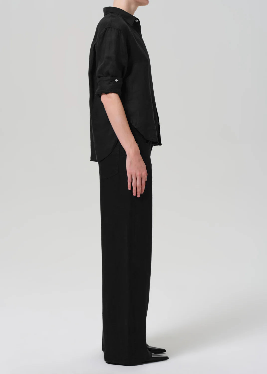 Brynn Linen Trouser Black