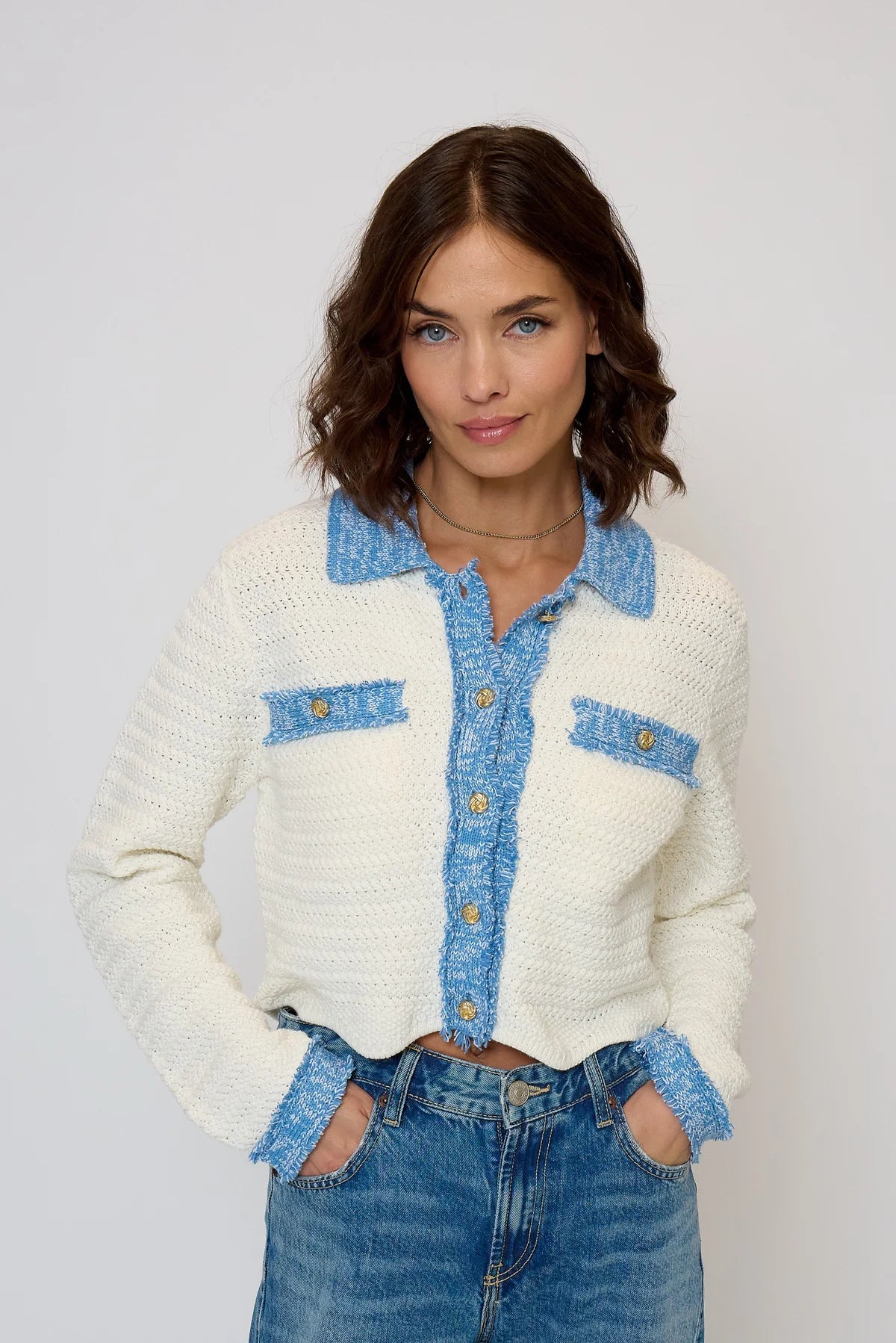 Rose Sweater Blue