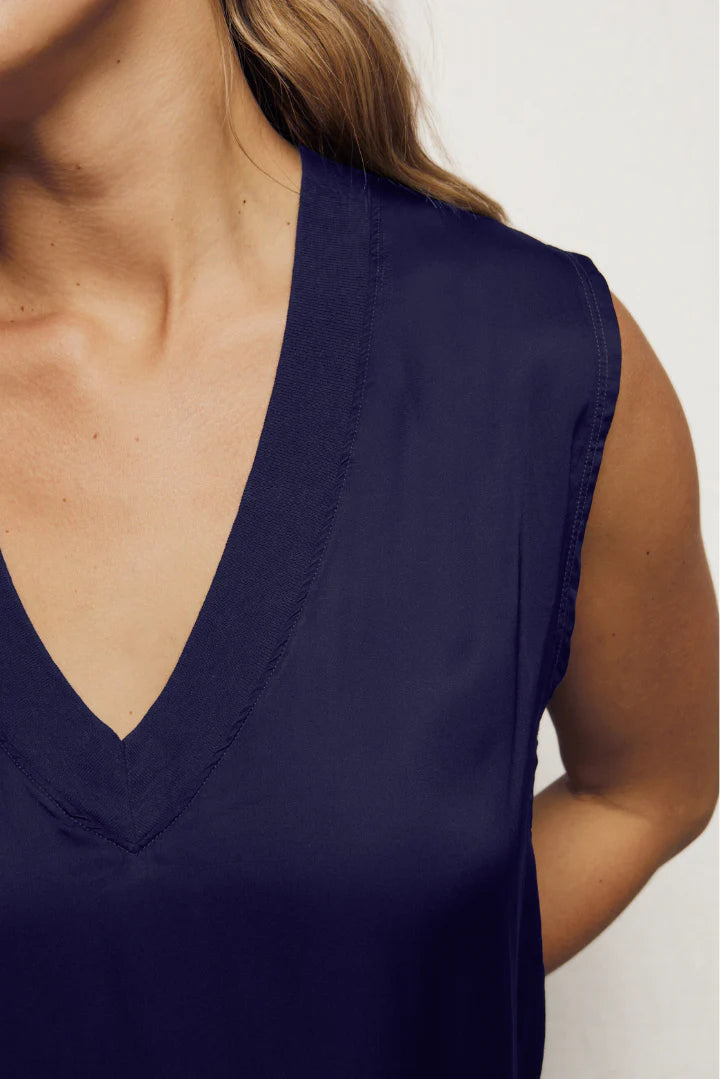 Celina Satin Muscle Tee