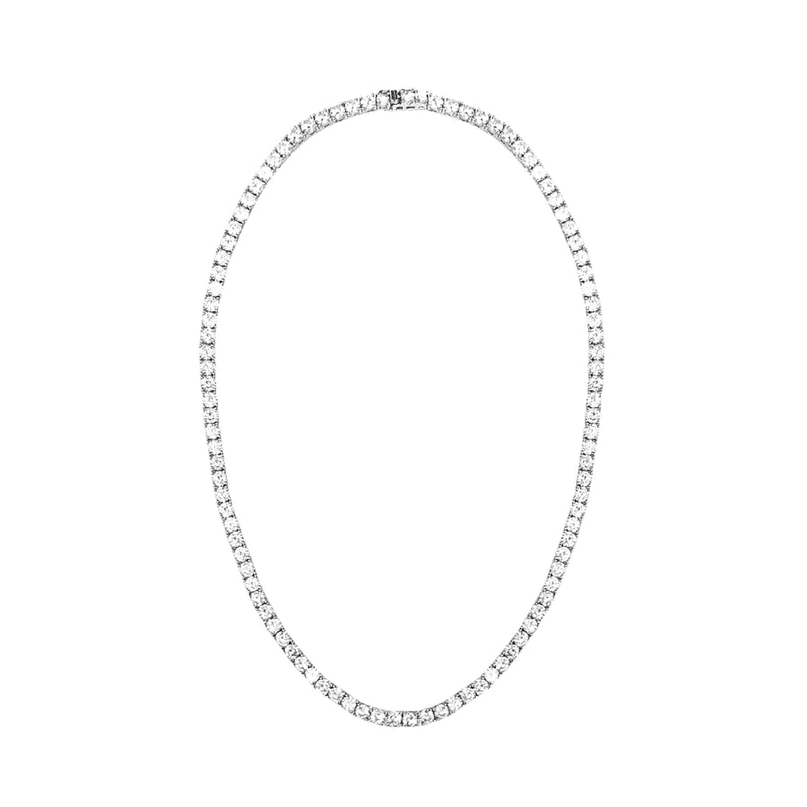 16” Rhodium Tennis Necklace