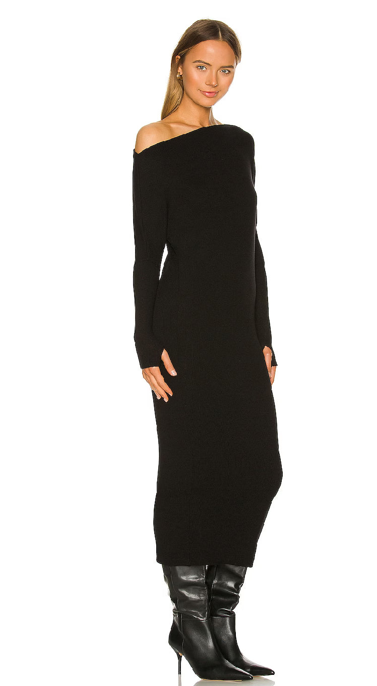 Sweater Knit Slouch Dress