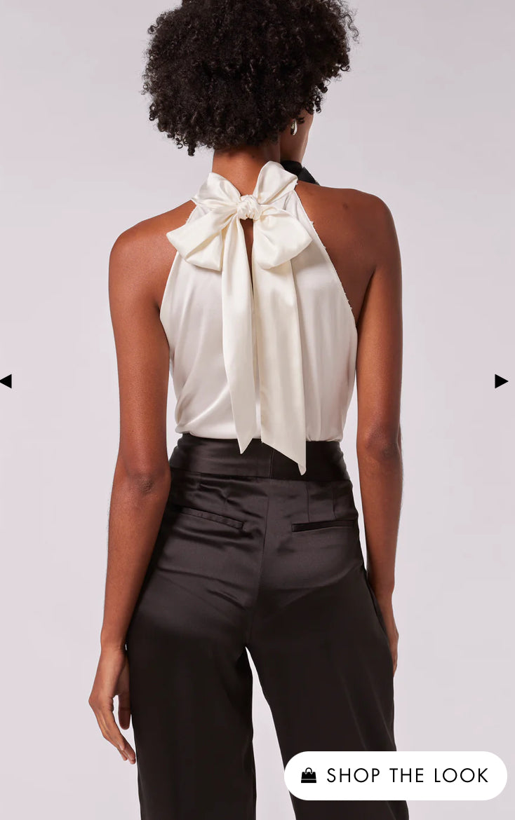 Fiona Rose Halter Blouse White