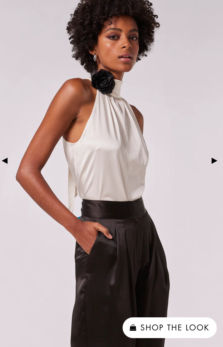 Fiona Rose Halter Blouse White