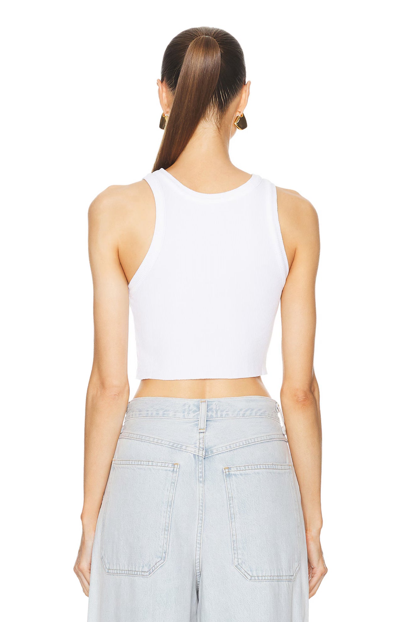 Cropped Bailey Tank White