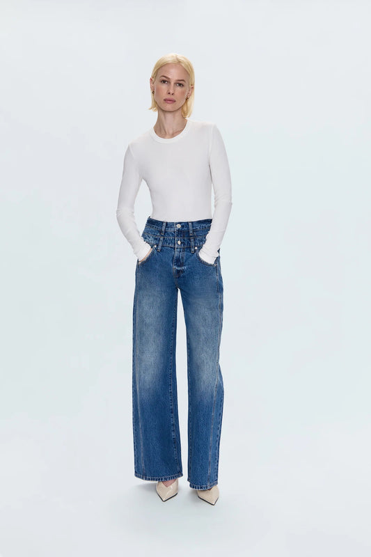 Caleb High Rise Stacked Waist Jean-Echo