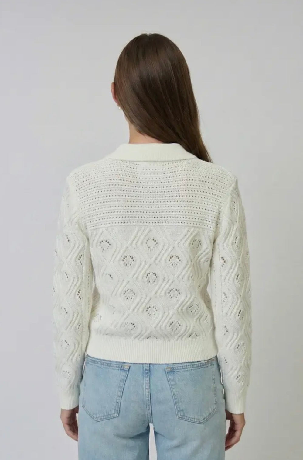 Allie Mixed Stitch Cotton Sweater