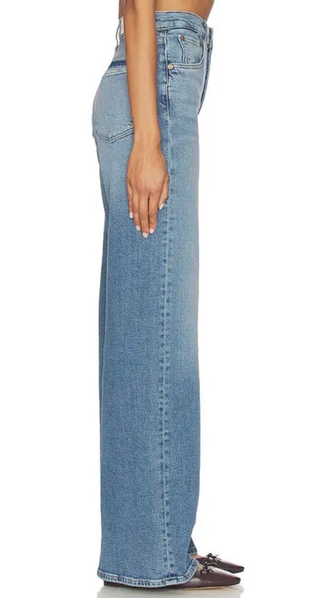 High Rise Wide Leg In Shadow