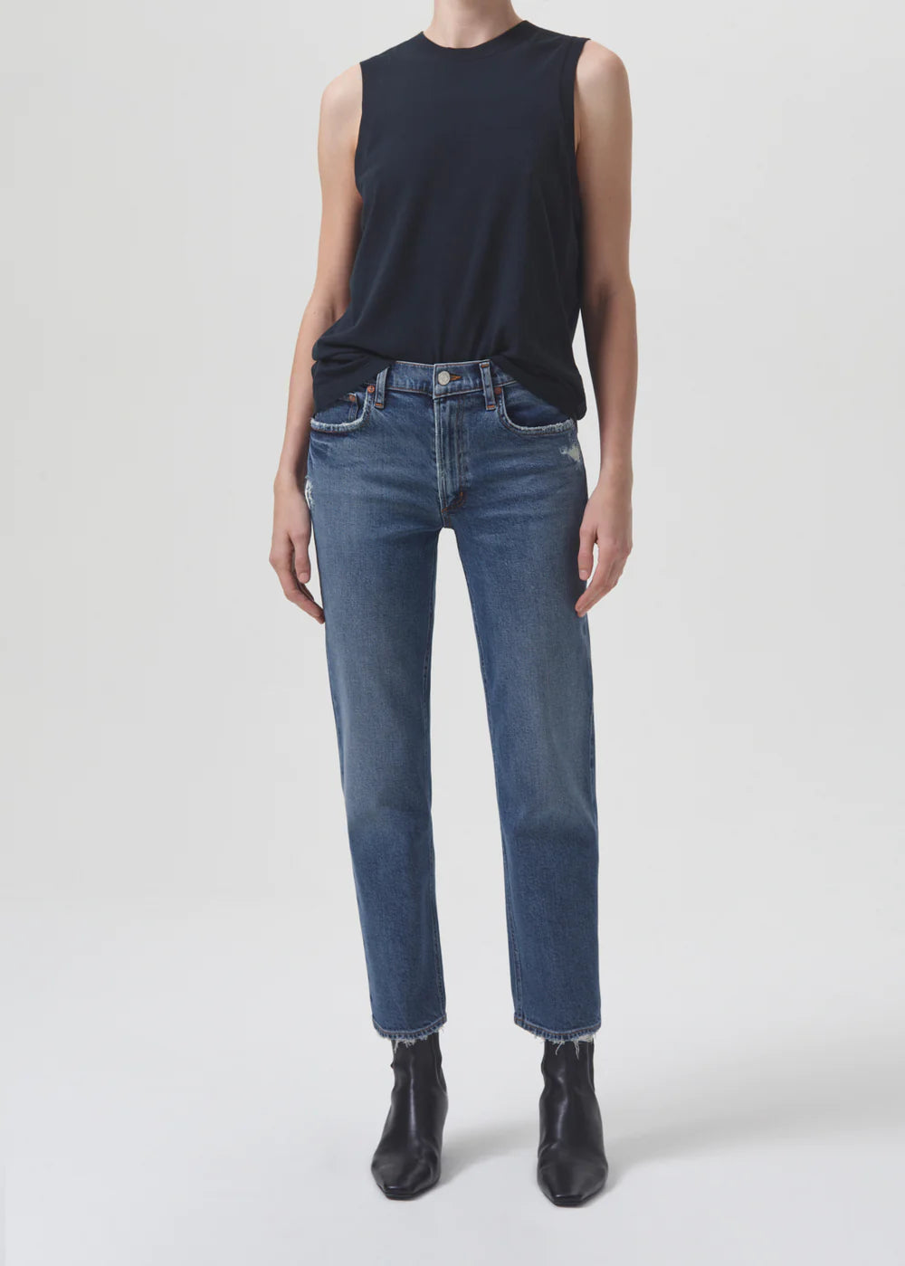 Kye Mid Rise Straight Crop Notion (Stretch)