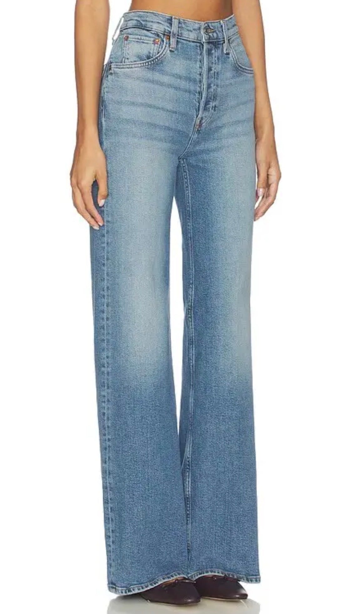 High Rise Wide Leg In Shadow