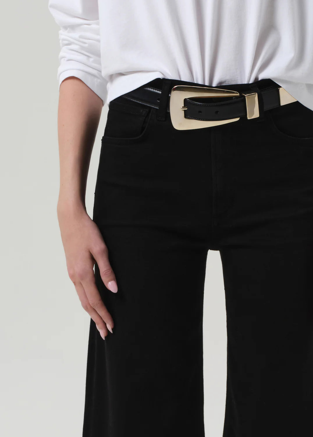 Lyra Long Wide Leg Plush Black