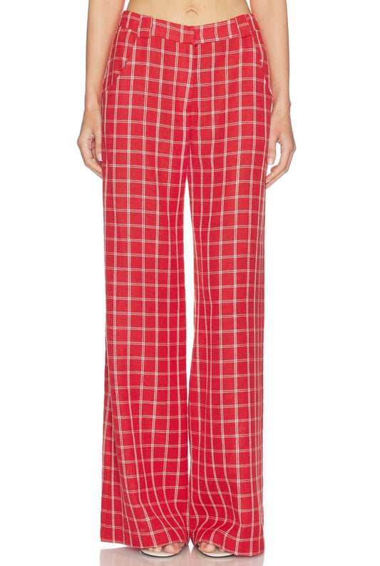 Saddler Pants In Red Plaid