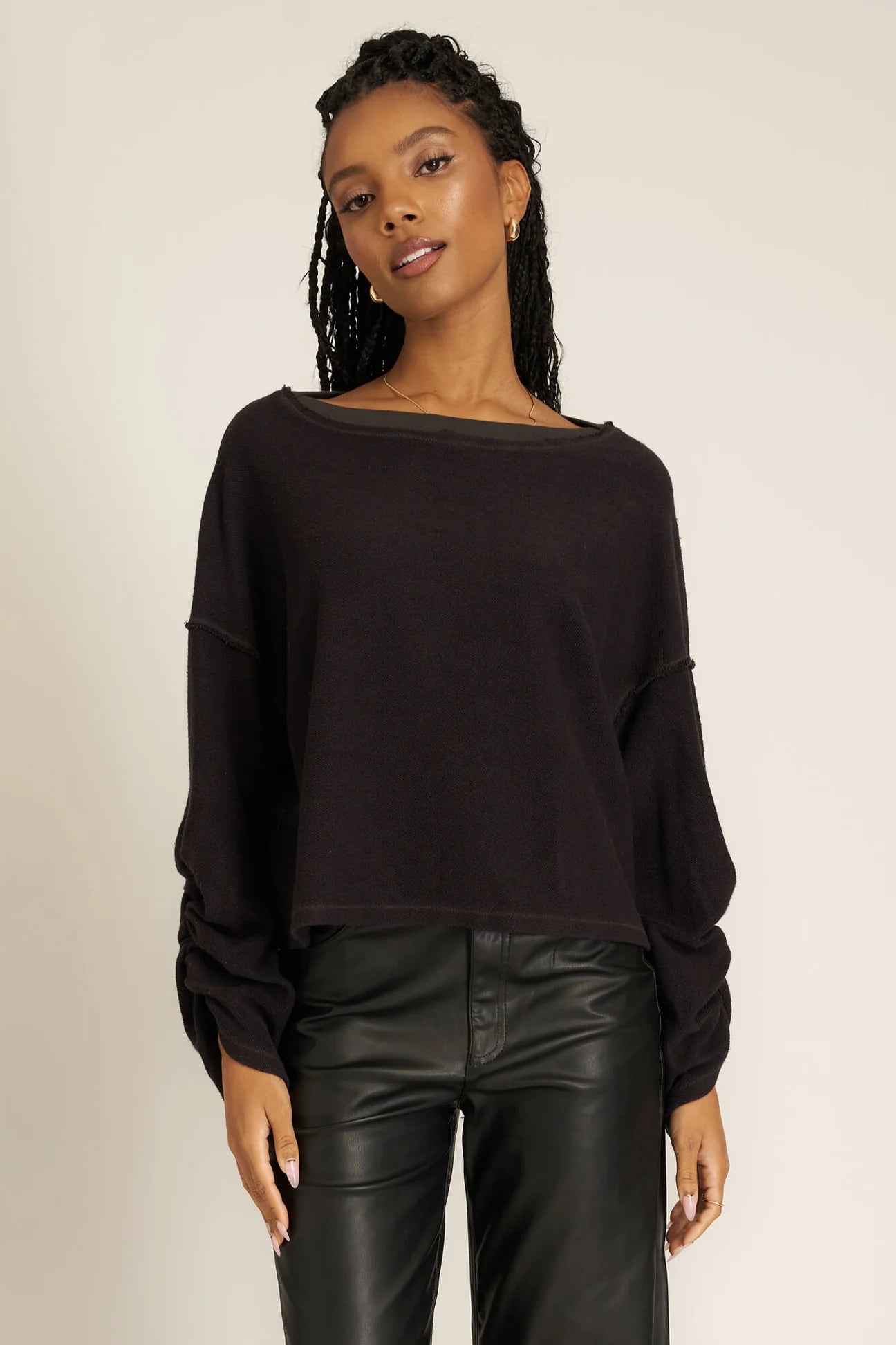 Callie Ruched Sweatshirt