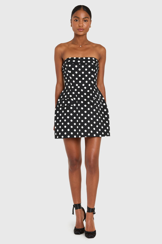 Lucienne Skort Romper Polka Dot