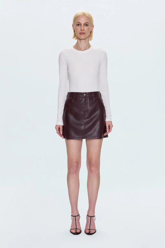 Abi High Rise Mini Cabernet Skirt