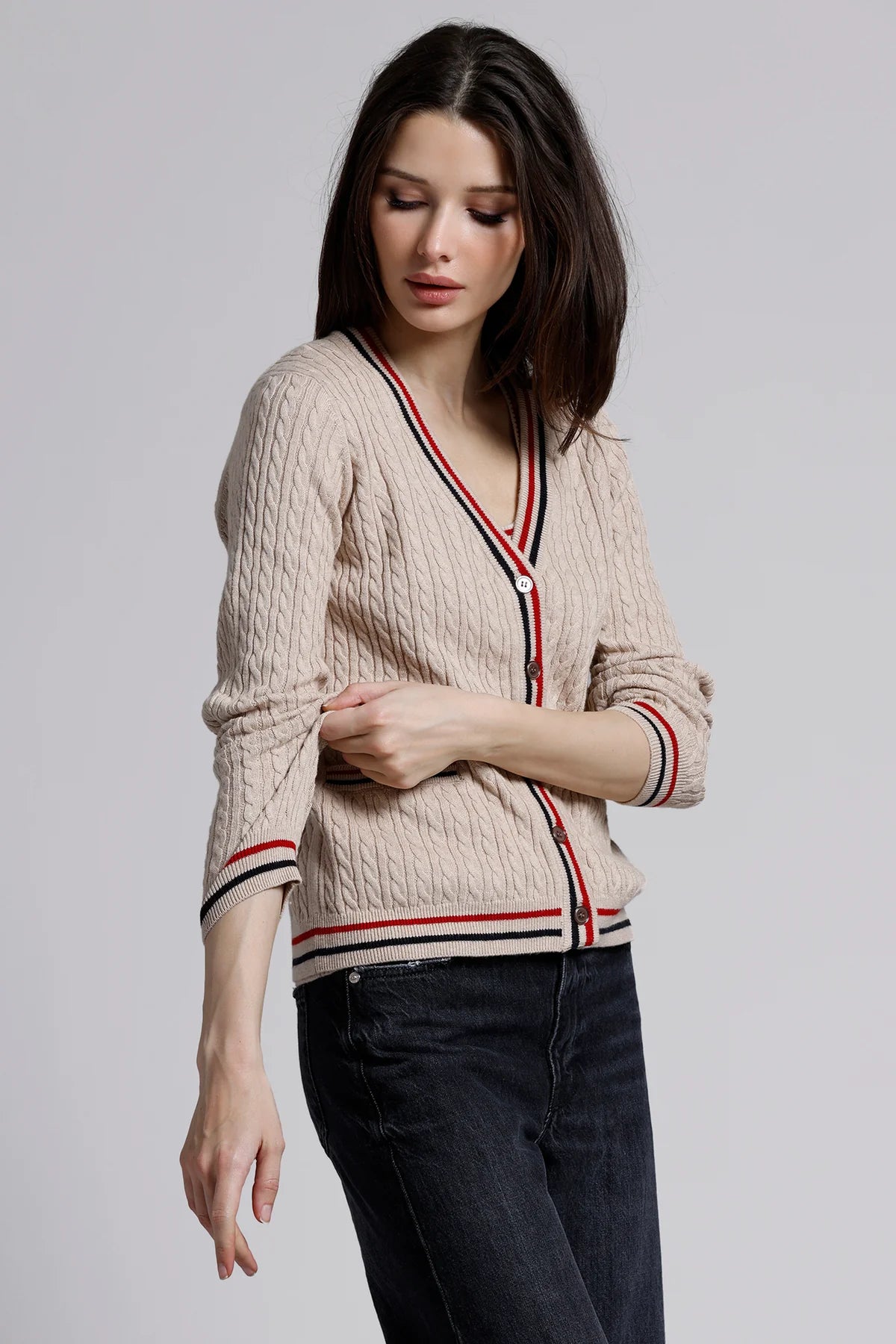 Cotton Cashmere Cashmere Baby Cable Cardi (2 color ways)