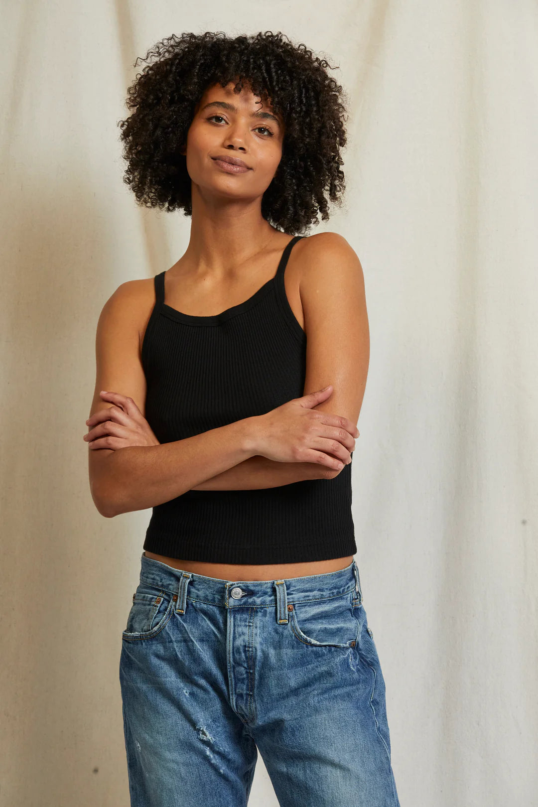 Bonnie Ribbed Tank Black