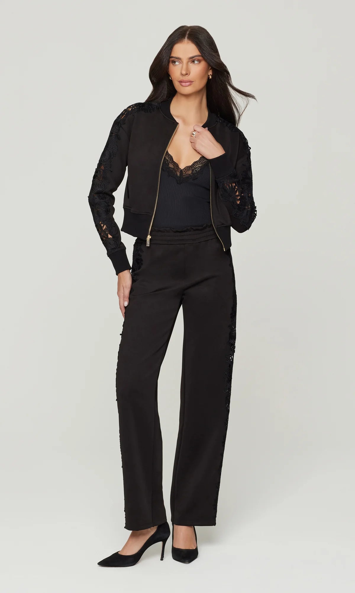 Melanie Lace Combo Bomber