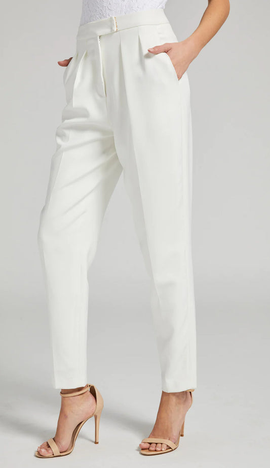White Crepe Pants