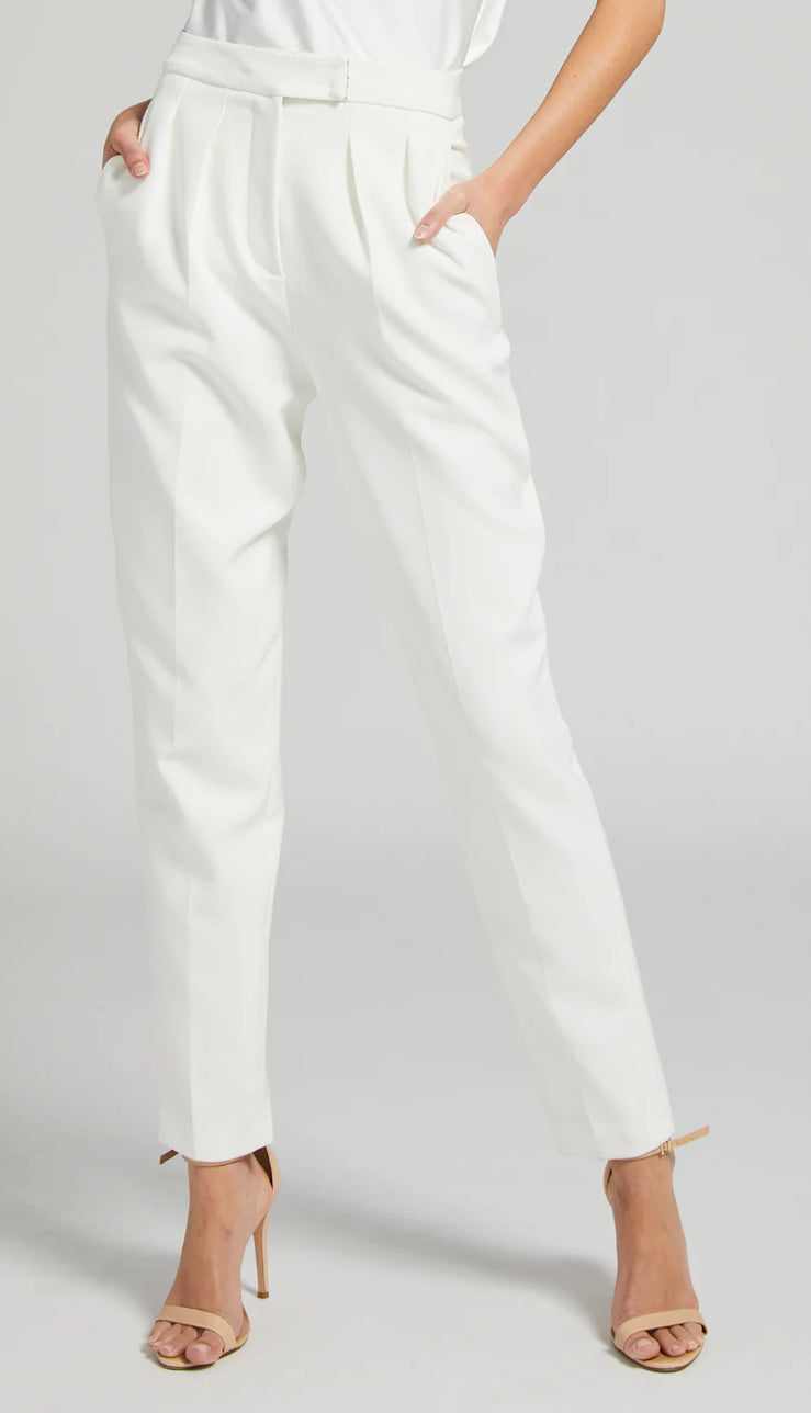White Crepe Pants