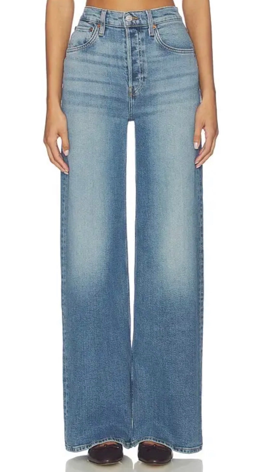 High Rise Wide Leg In Shadow