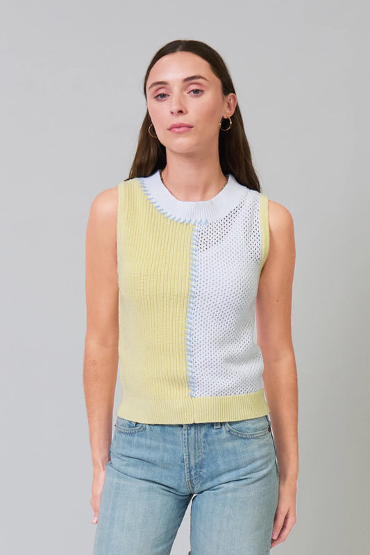 Birdie Two Toned Whipstitch Shell