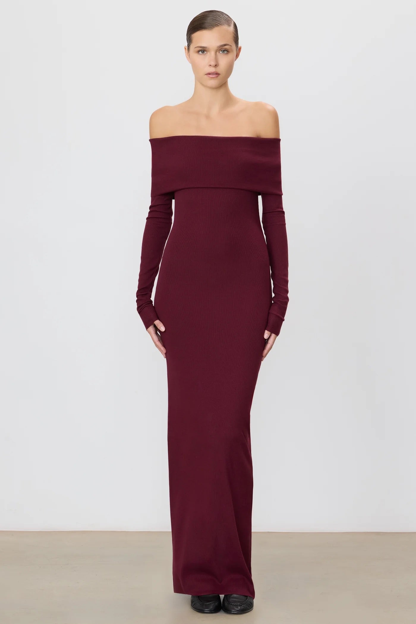 Long Sleeve Off Shoulder Maxi