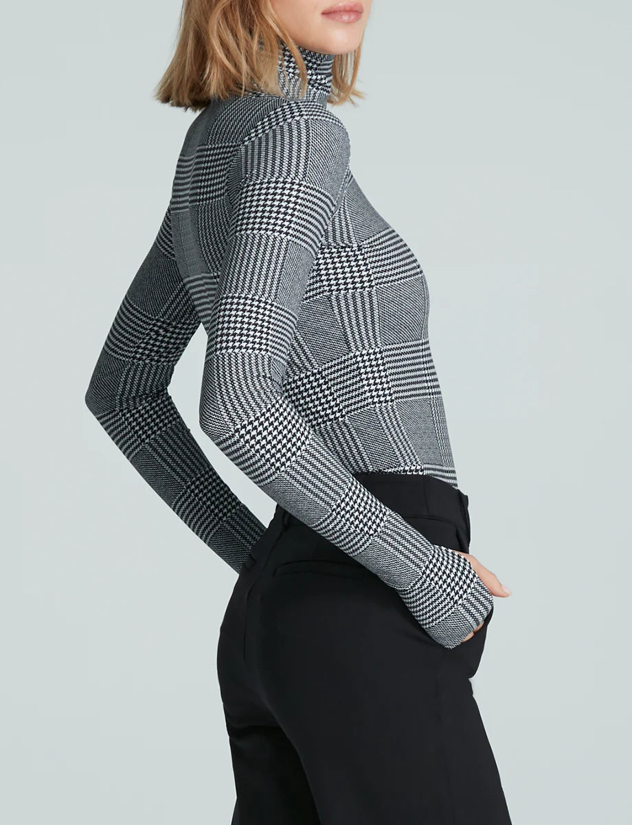 Houndstooth Plaid Bodysuit