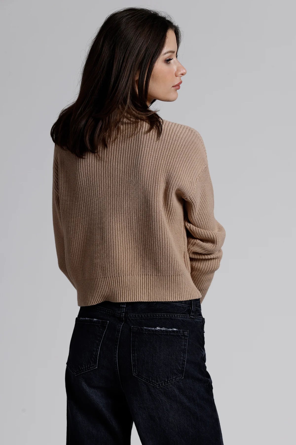 Cotton Cashmere Shaker Cardi