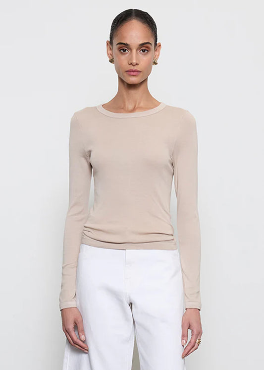 Supima Cotton New Classic L/S Tee Stone