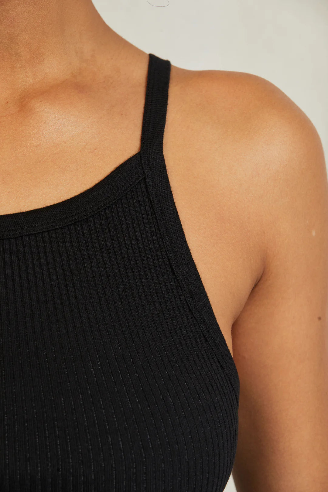 Bonnie Ribbed Tank Black