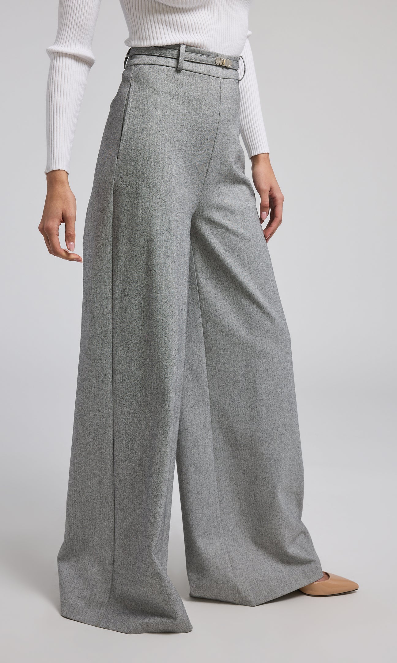 Johana Turnlock Belted Suiting Pant