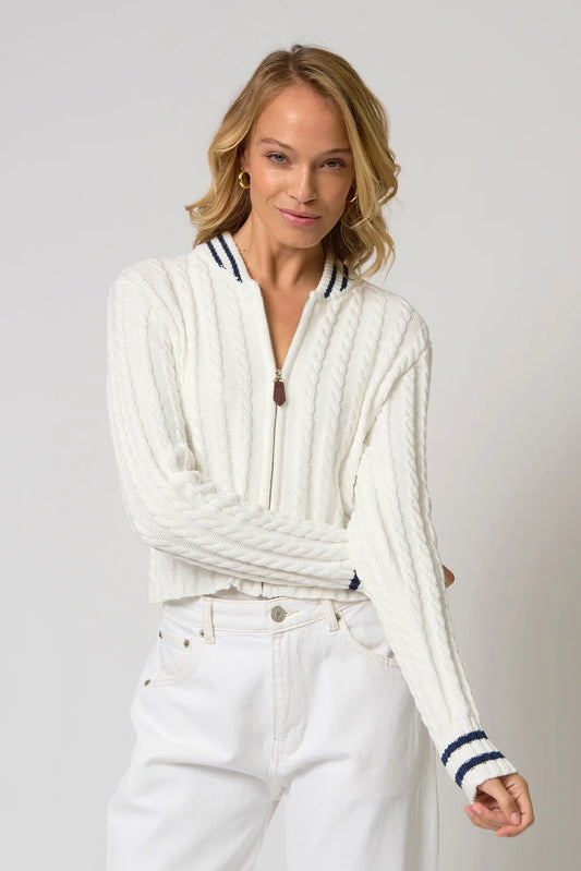 Coen Cable Zip Up Bomber