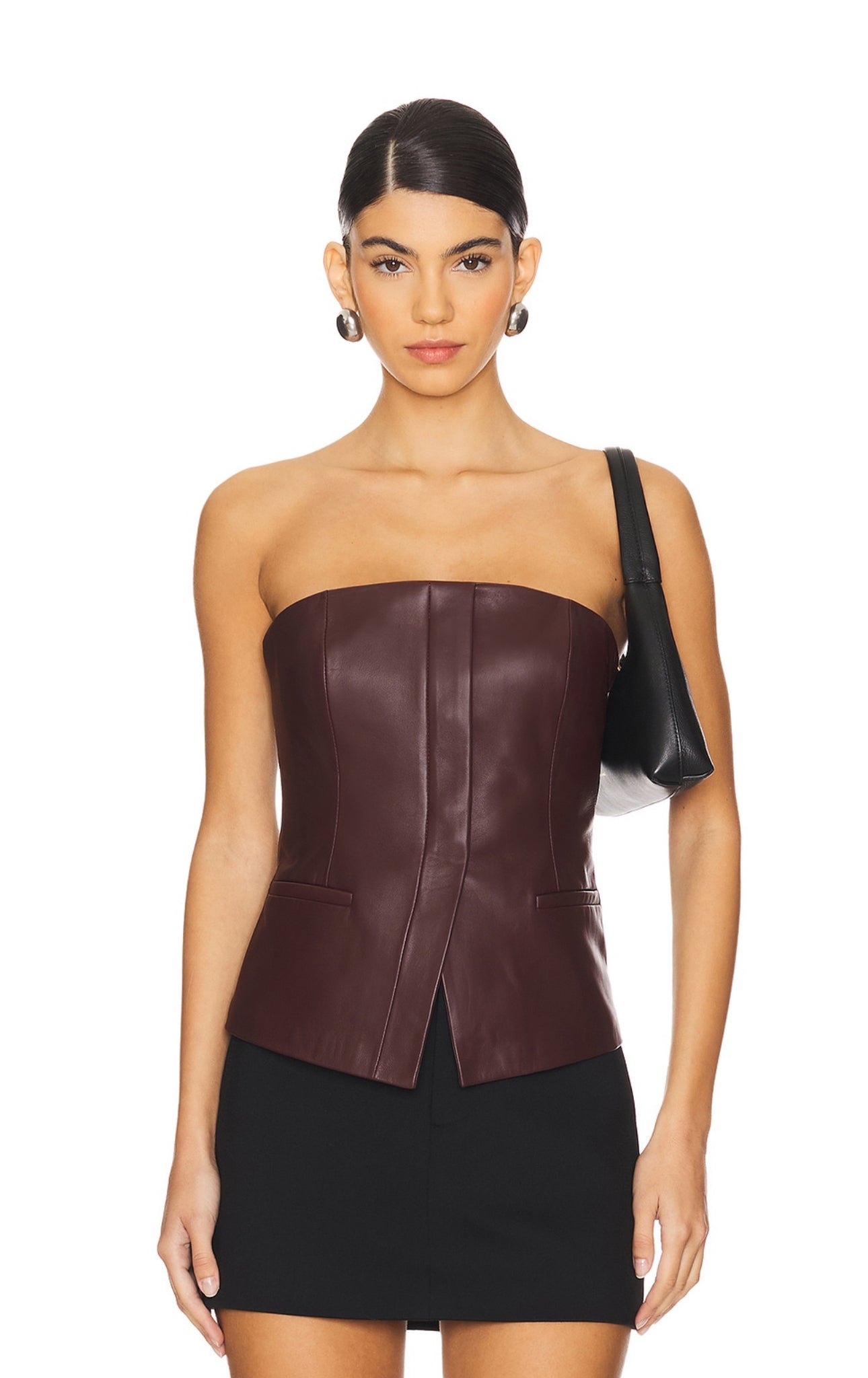 Renee Strapless Leather Top