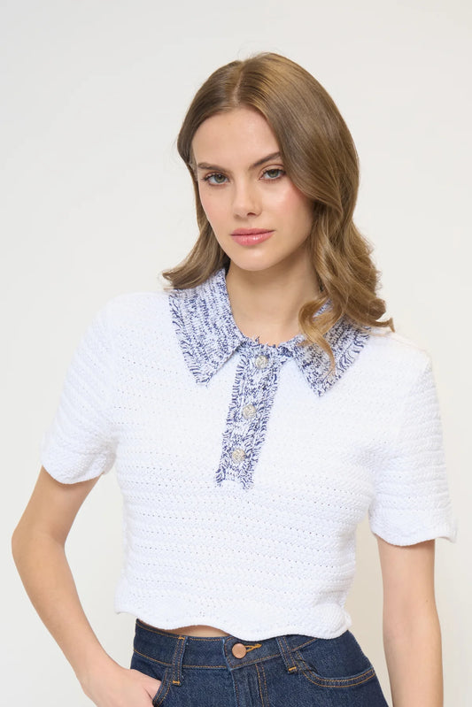 Wren Scalloped Edge Polo
