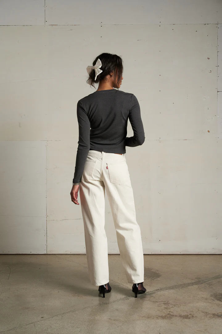 Maureen Luxe Rib Crewneck Cardigan