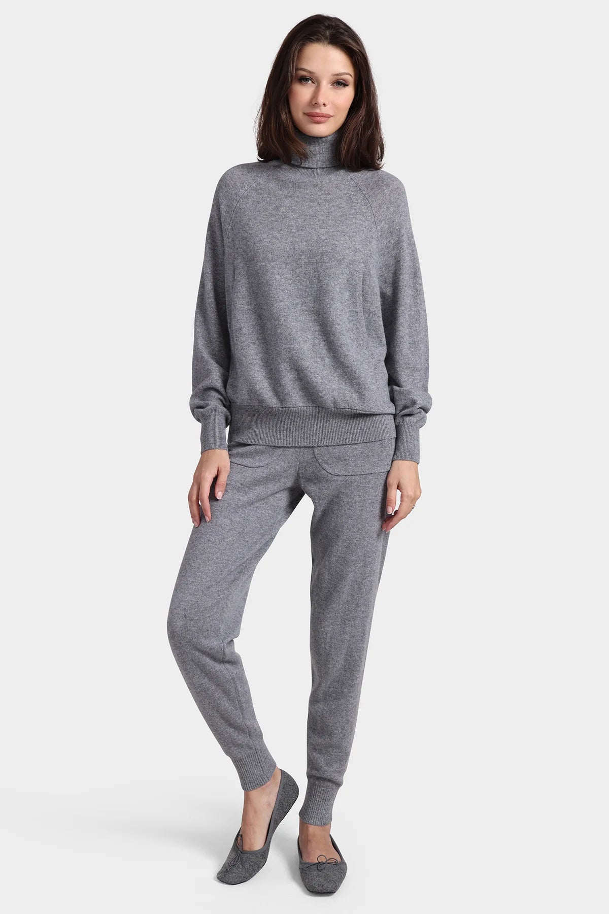 Cashmere Oversized Turtleneck With Front Pocket