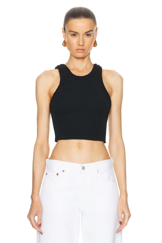 Cropped Bailey Tank Black