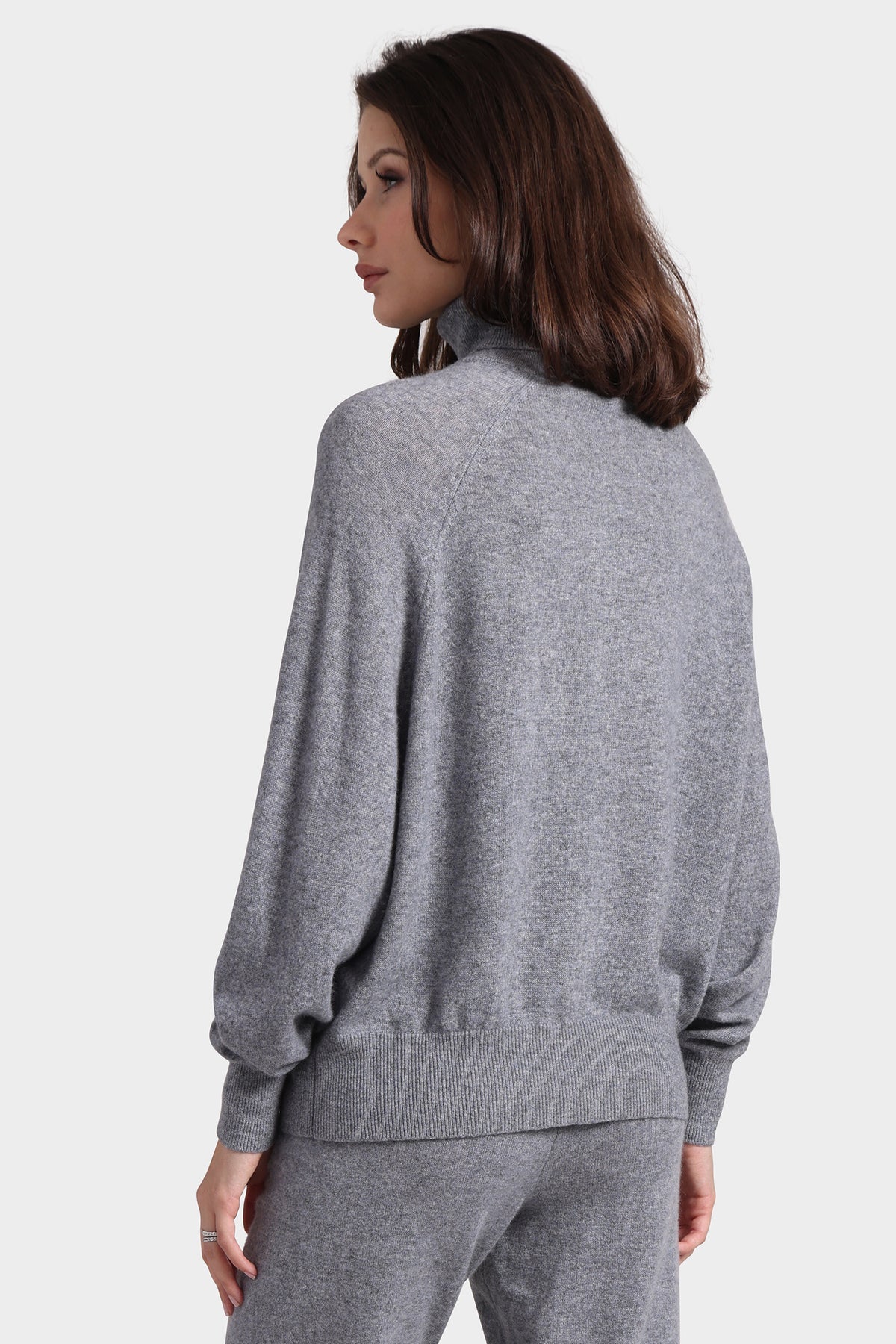 Cashmere Oversized Turtleneck With Front Pocket