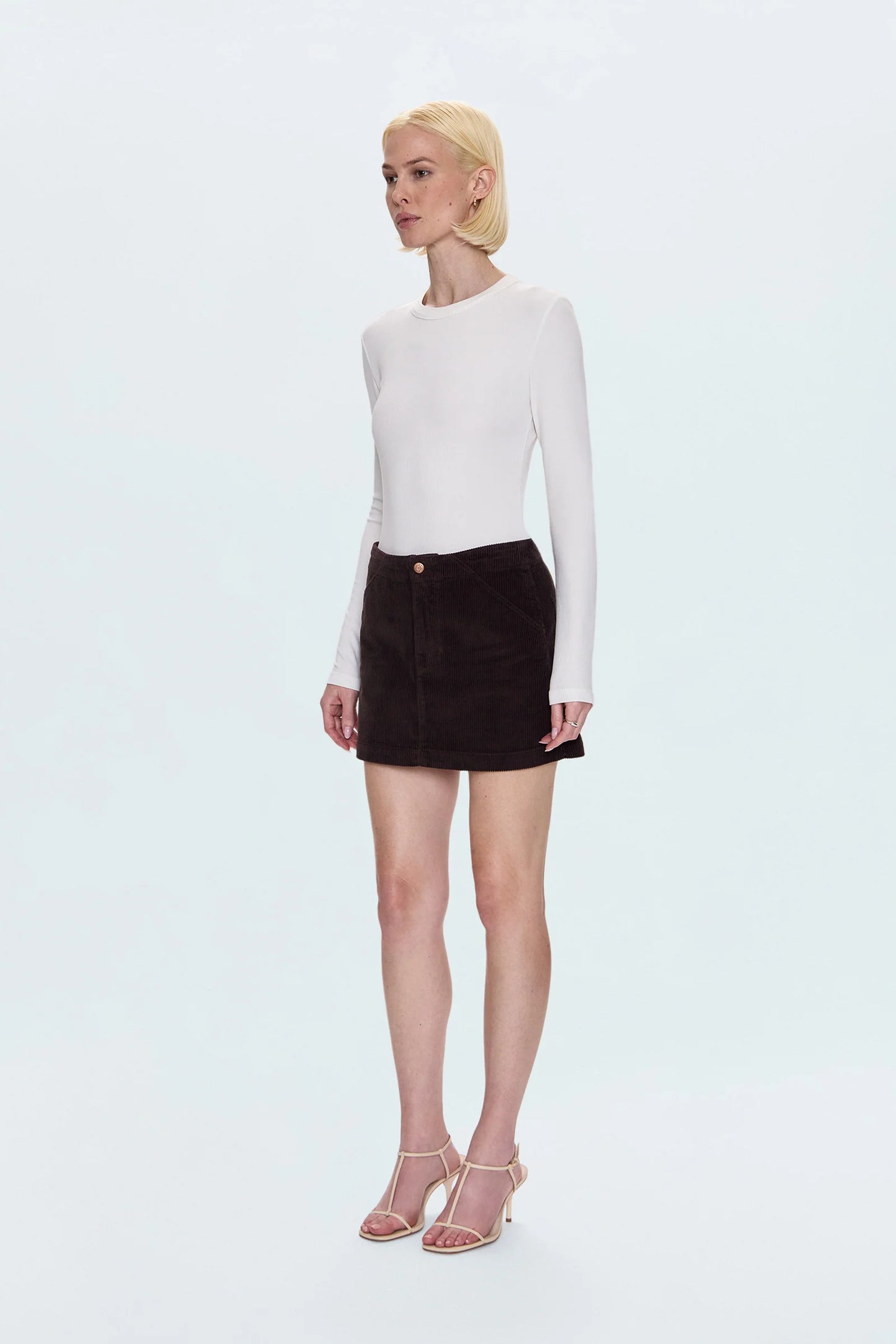 Uma High Rise Mini Skirt Mocha