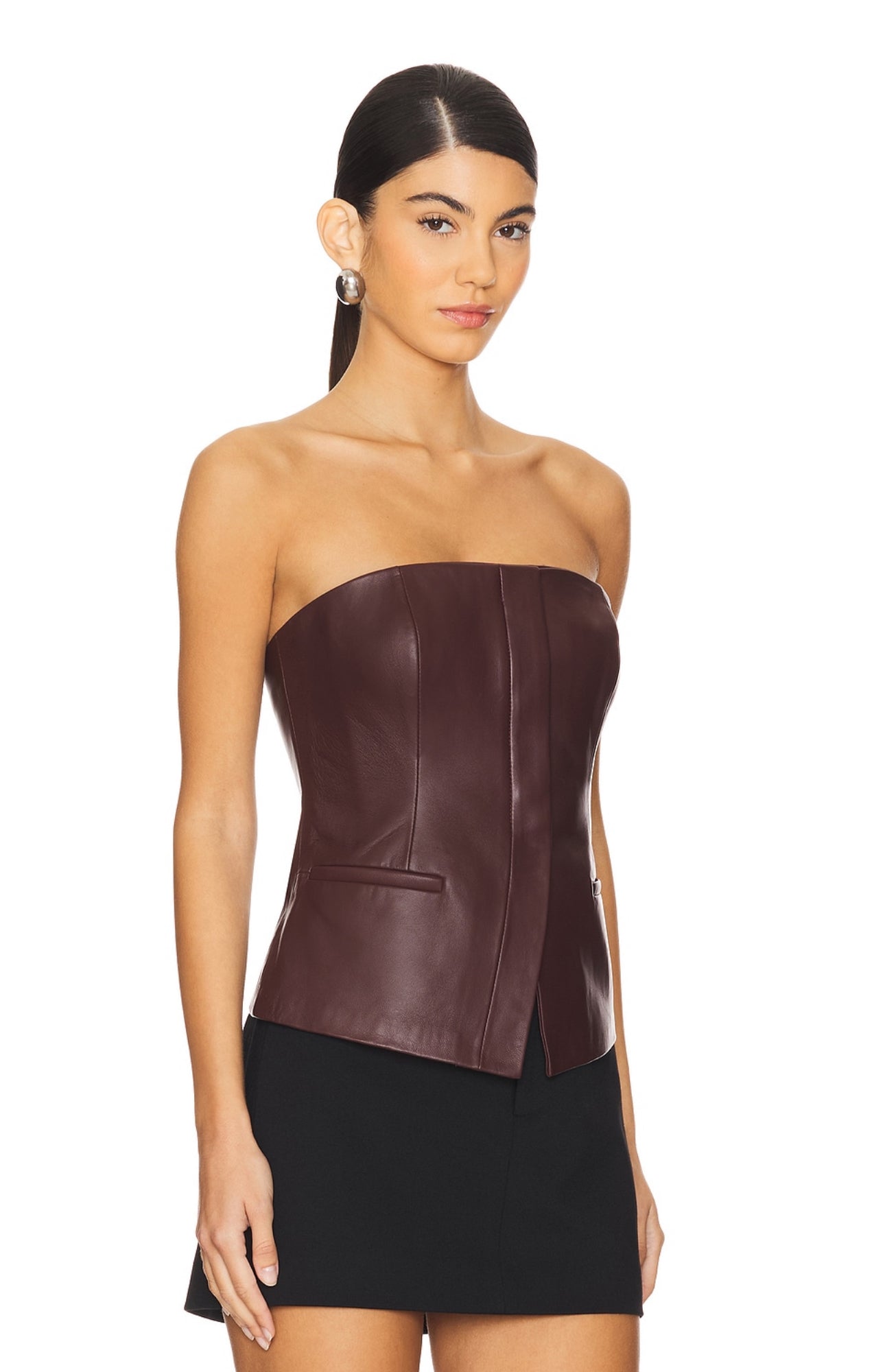 Renee Strapless Leather Top