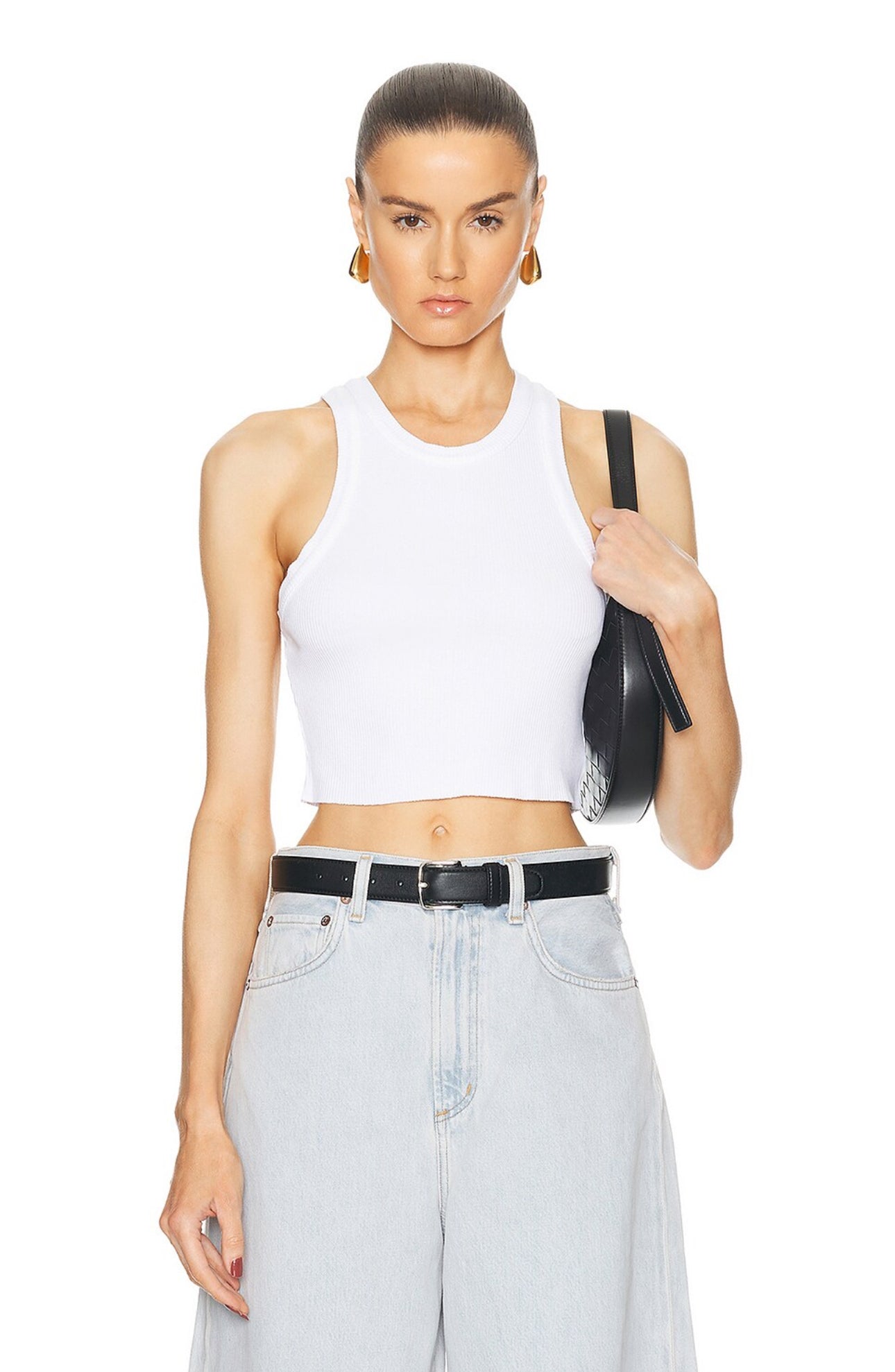 Cropped Bailey Tank White