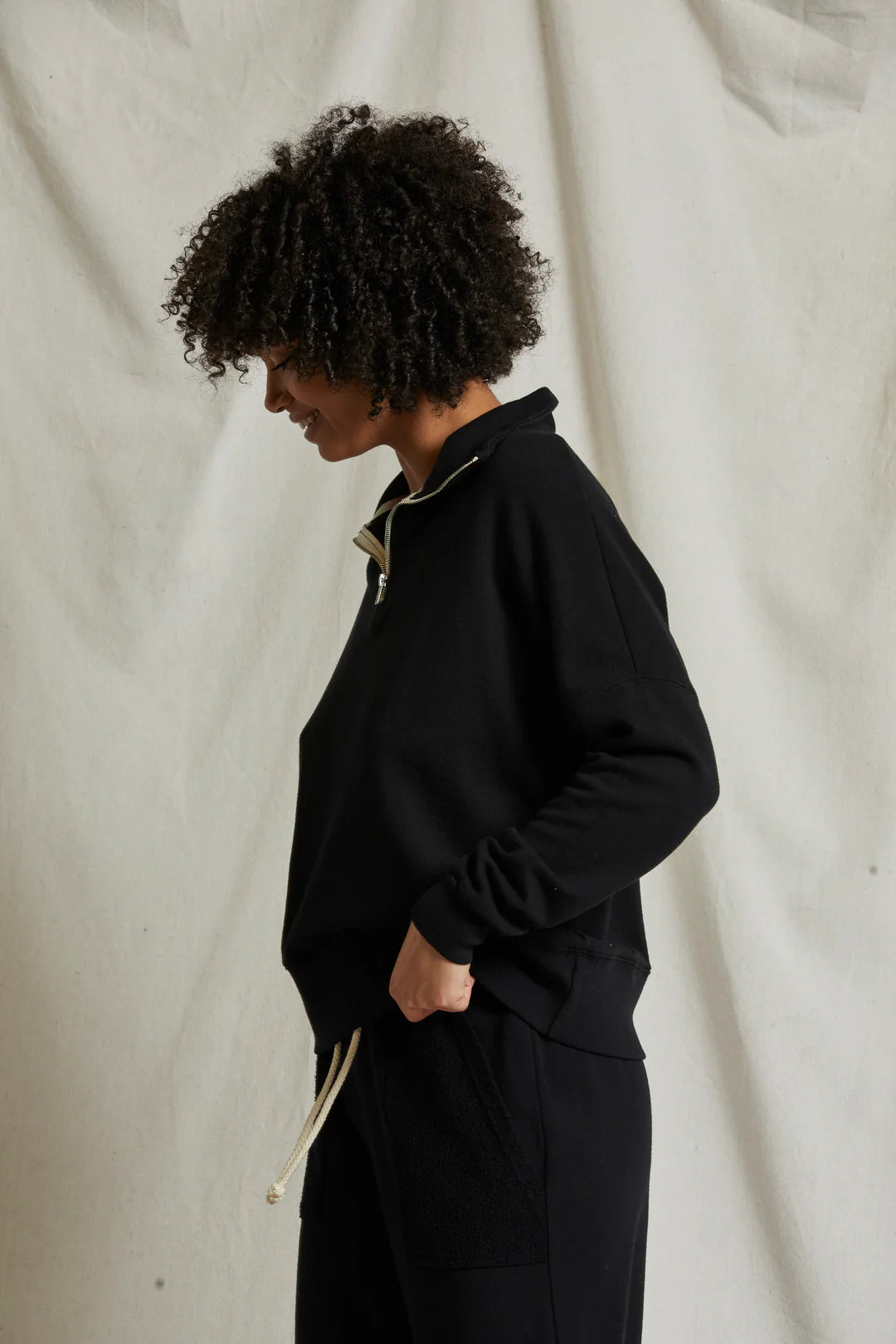 Maren Half Zip Terry Cloth