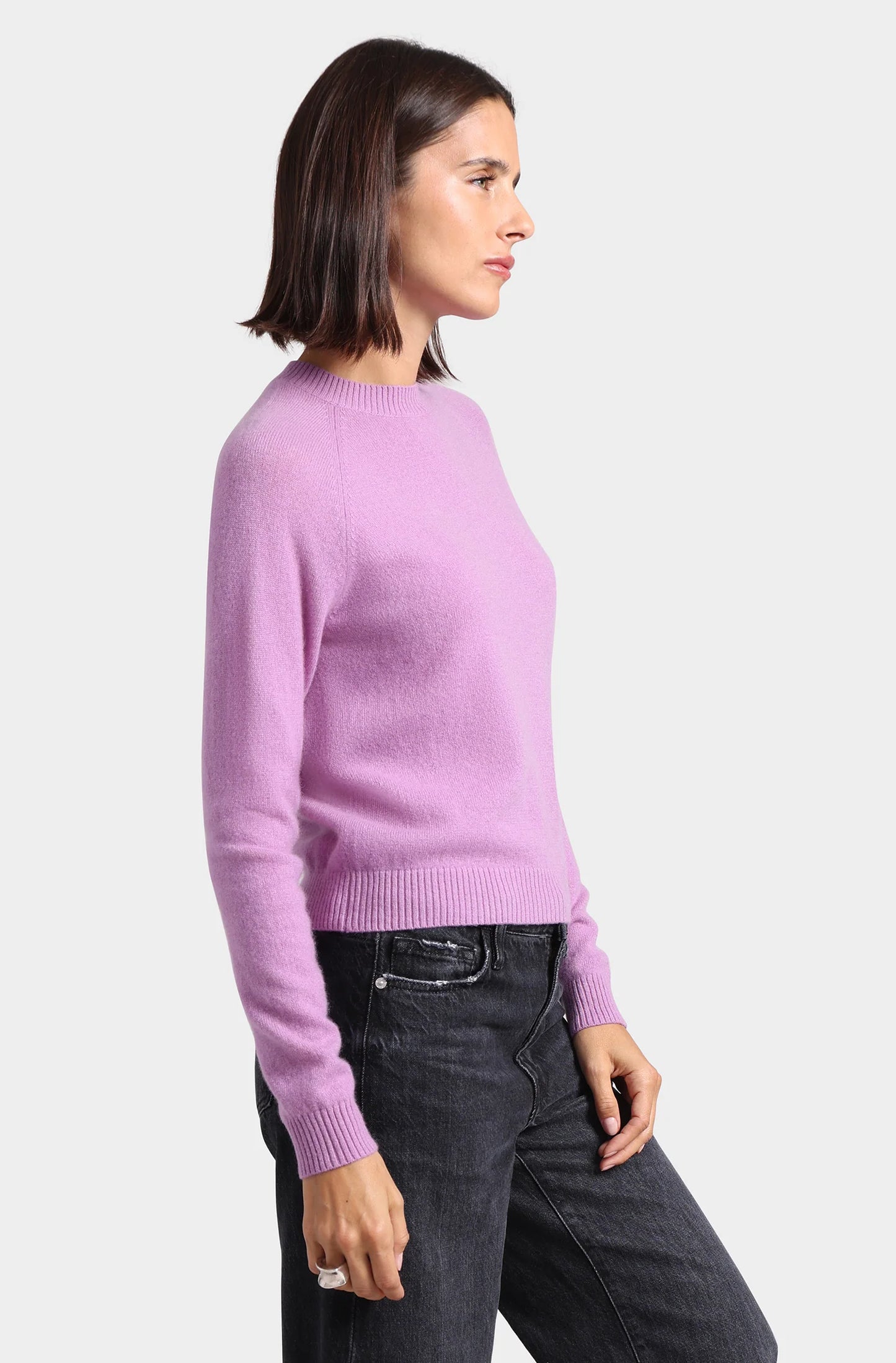 Purple Heart Cashmere Crew